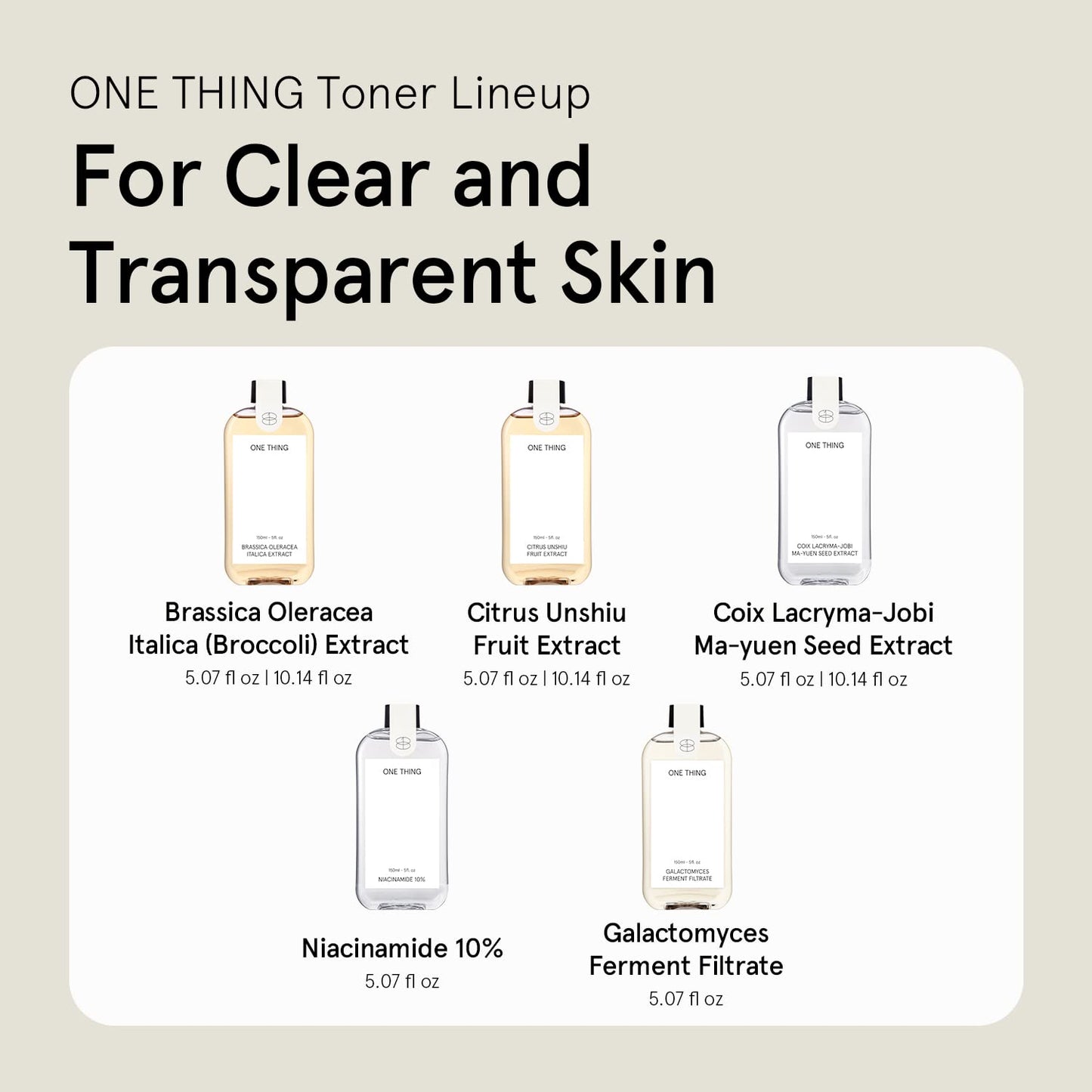 ONE THING Galactomyces Ferment Filtrate Toner 5.07 Fl Oz | Hydrating Facial Daily Essence for Clear Transparent Glowy Smooth Plump Radiant Skin, Brightening Soothing Dull Tone | Korean Skin Care