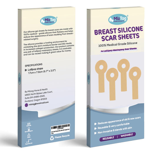 Breast Augmentation Must Haves Post Surgery - Breast Reduction Recovery Supplies After Surgery Needs - Silicone Scar Sheets for Surgical Scars - Comfortable Under Post op Bra (4PCS)…