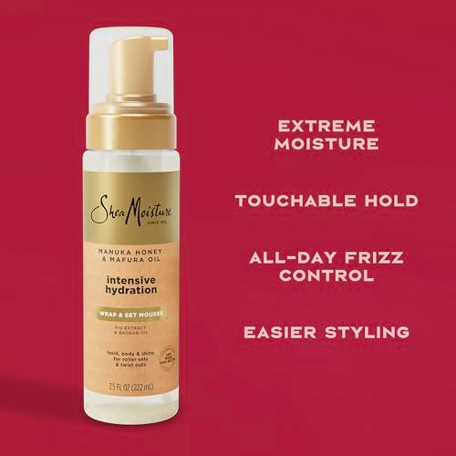 Shea Moisture Manuka Honey & Mafura Oil Styling Mousse 7.5oz - Frizz Control & Hydrating