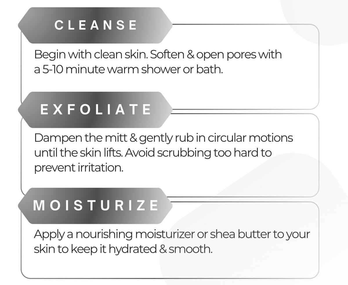 Inkhance Exfoliating Mitt – Skin Softener Glove for Tattoo Prep, Old Tattoo Enhancing, Dry Skin, Keratosis Pilaris, Ingrown Hairs, Strawberry Legs – Smooth Skin & Lymphatic Drainage Support