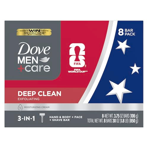 Dove Men+Care Deep Clean Bar Soap 8 Pack