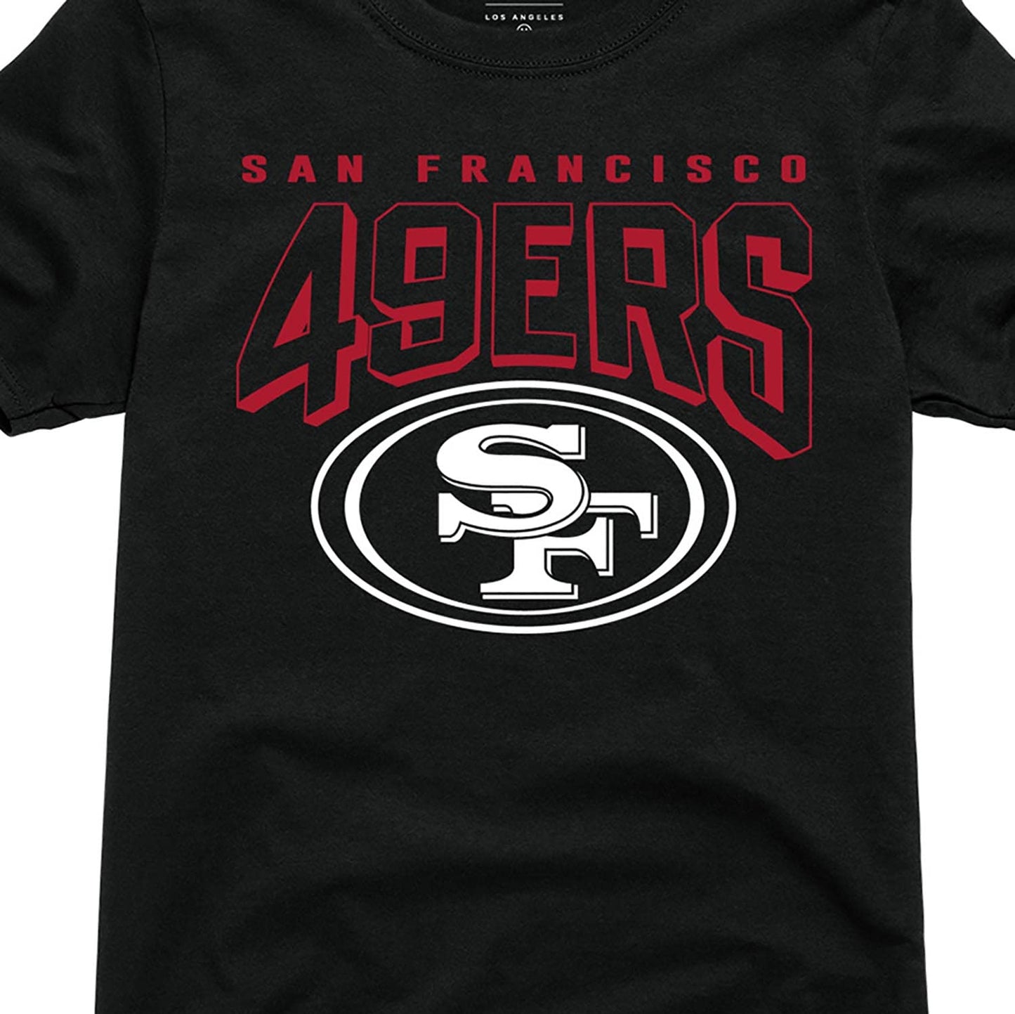 Junk Food Clothing x NFL - San Francisco 49ers - Bold Logo - Unisex Adult Short Sleeve Fan T-Shirt for Men and Women - Size Medium