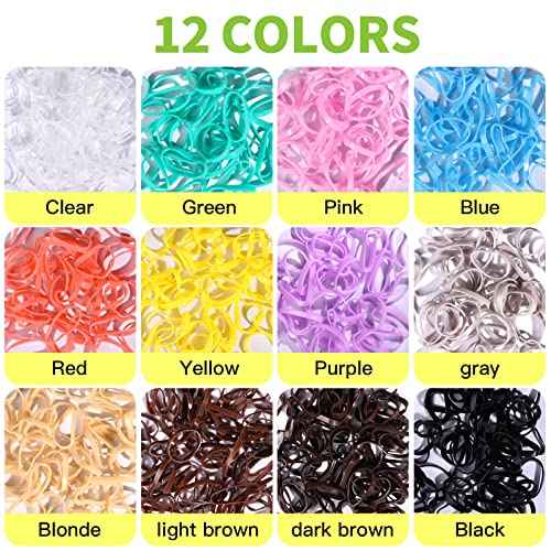 YGDZ Elastic Hair Bands, 1500 pcs Hair Ties, Small Ponytail Holders, Hair Accessories Set for Girls, Women, Toddler, Ponytail Holders, Colorful Rubber Bands for Hair