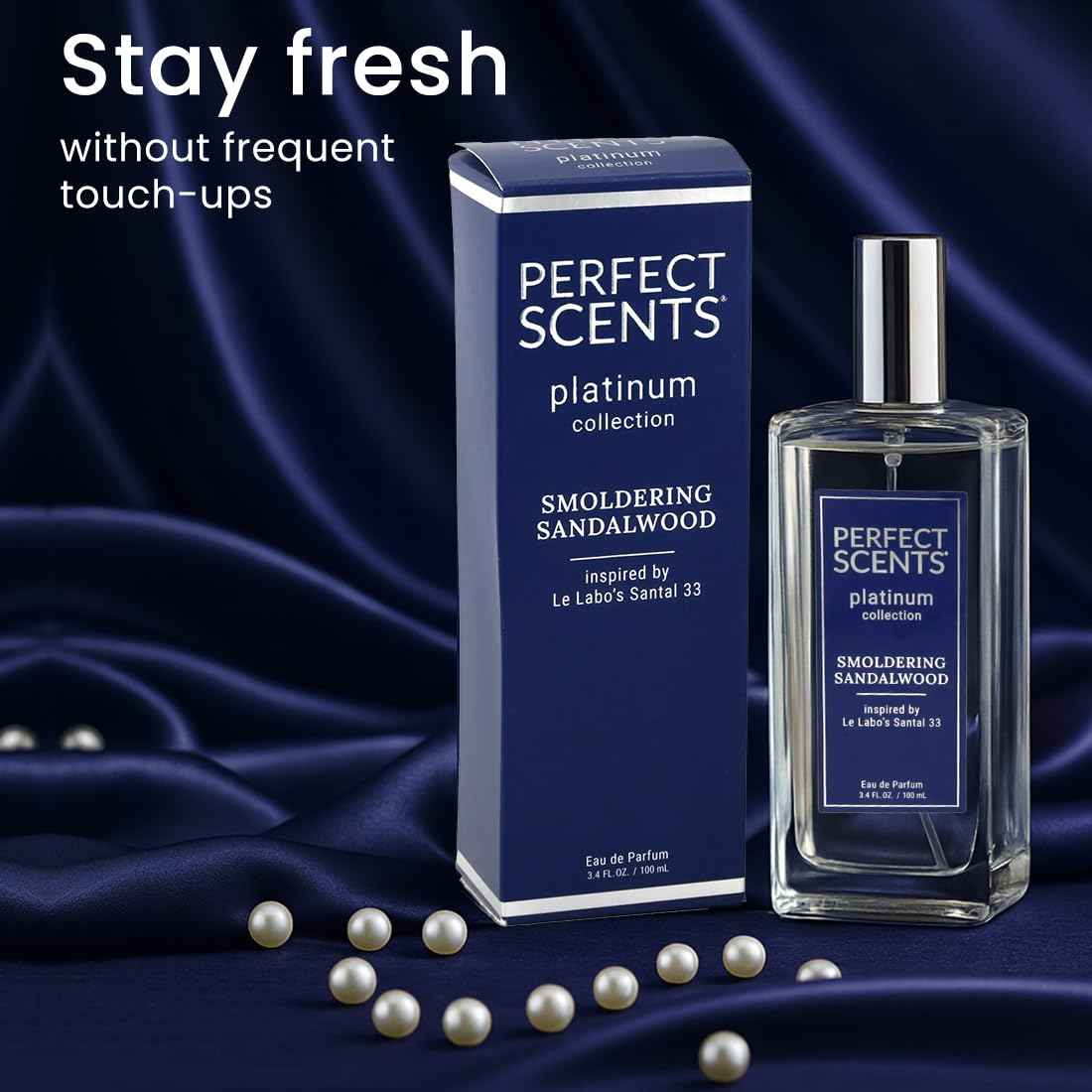 Perfect Scents Fragrances | Inspired by Le Labo’s Santal 33 | Platinum Collection | Smoldering Sandalwood | Unisex Eau de Parfum | Vegan, Paraben & Phthalate Free | Never Tested on Animals | 3.4 Fl Oz