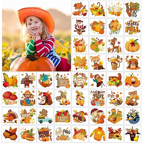 HOWAF 96 Pieces Fall Temporary Tattoos for Kids