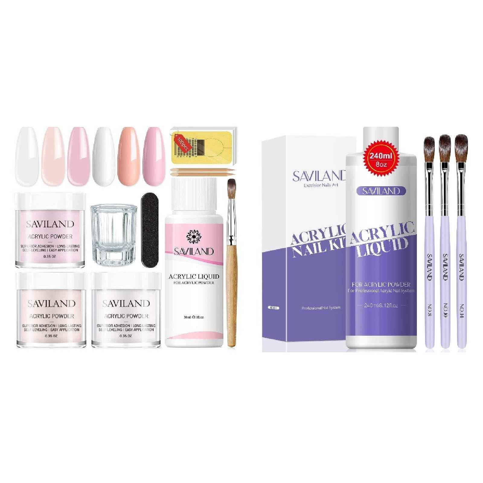 Saviland Monomer with Acrylic Nail Kit