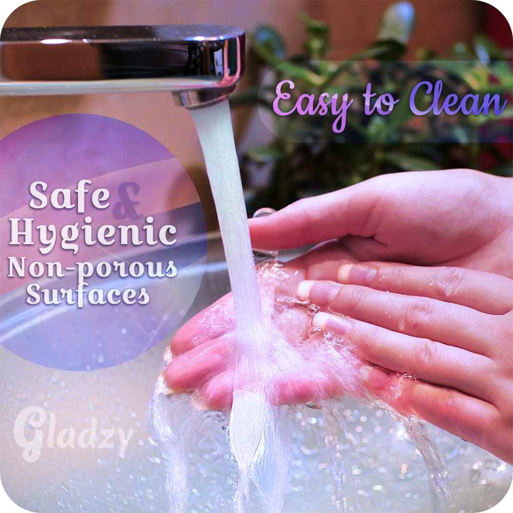 GLADZY Czech Glass Nail File Set with Glass Nail Shiner & Cuticle Pusher– 3 pcs Manicure Kit with Case, Multi-Functional Nano Buffer, Manicure Stick, Etched Crystal File for Natural Nails, Made in EU