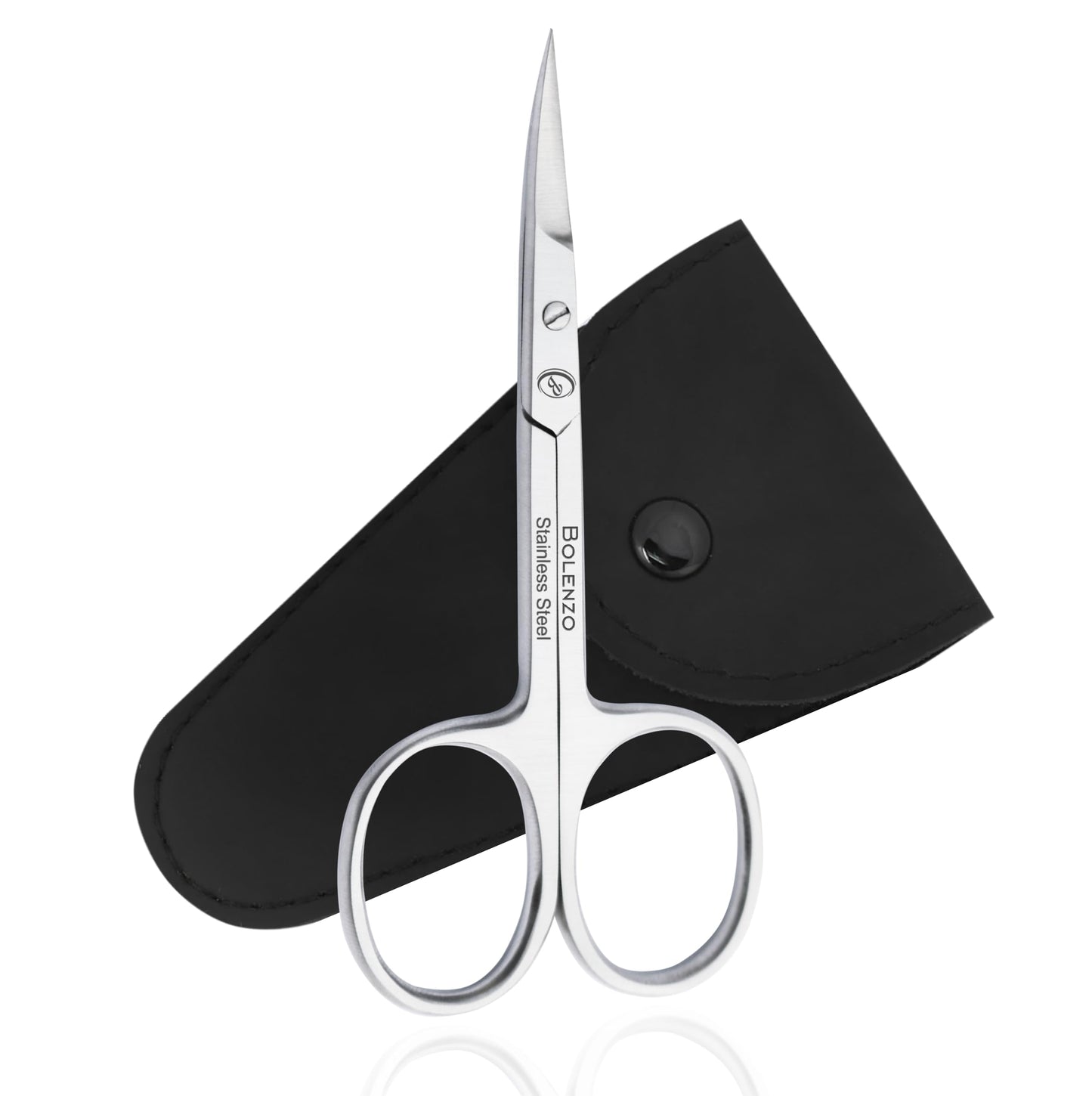 Cuticle Scissors Extra Fine Curved - Professional High Carbon Steel Small Grooming Scissors for Nails, Eyebrows, Mustache, Beard, Dry Skin, Eyelash - Nails Scissors for Men & Women (Cuticle Scissors)
