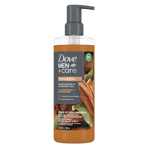 Dove Men+Care Thick & Full 2-in-1 Shampoo & Conditioner Sandalwood + Cardamom Oil 17.5oz