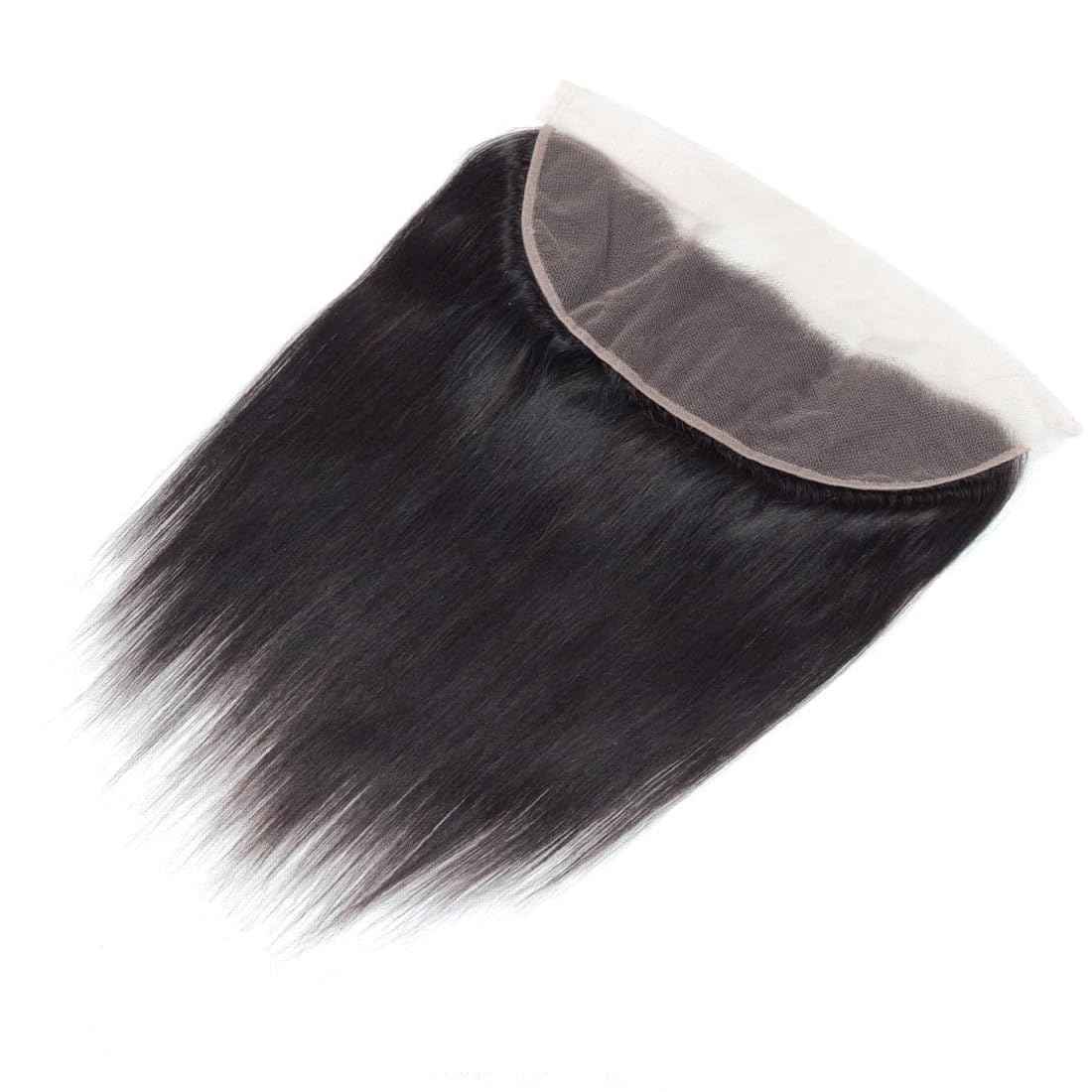 13x4 Lace Frontal Straight Closure Ear To Ear 22 inch HD Lace Closure 100% Remy Human Hair Closure Natural Black 180% Density (13x4 Straight, 22 Inch)