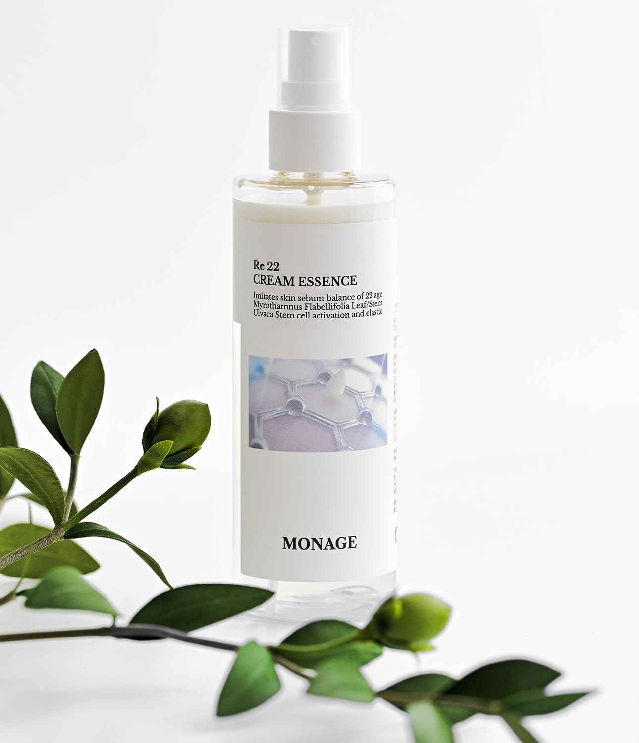MONAGE Re 22 Cream Essence – Korean Skin Care All-in-One Hydrating Spray with Resurrection Plant & Sea Lettuce Stem Cells for Youthful, Balanced Skin – Relaxing Gifts, 150ml / 5.07 fl. oz
