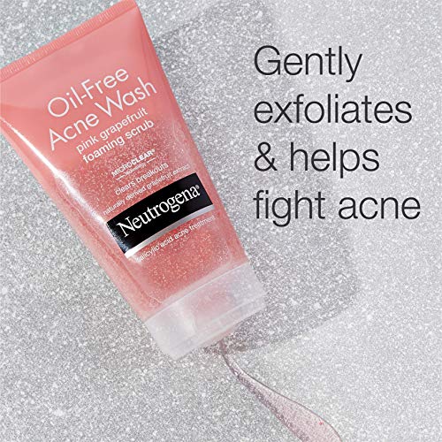 Neutrogena Oil Free Pink Grapefruit Acne Face Wash, 6.7 fl. oz (Pack of 3) with Neutrogena Body Clear Acne Treatment Body Wash, 3 x 8.5 fl. Oz