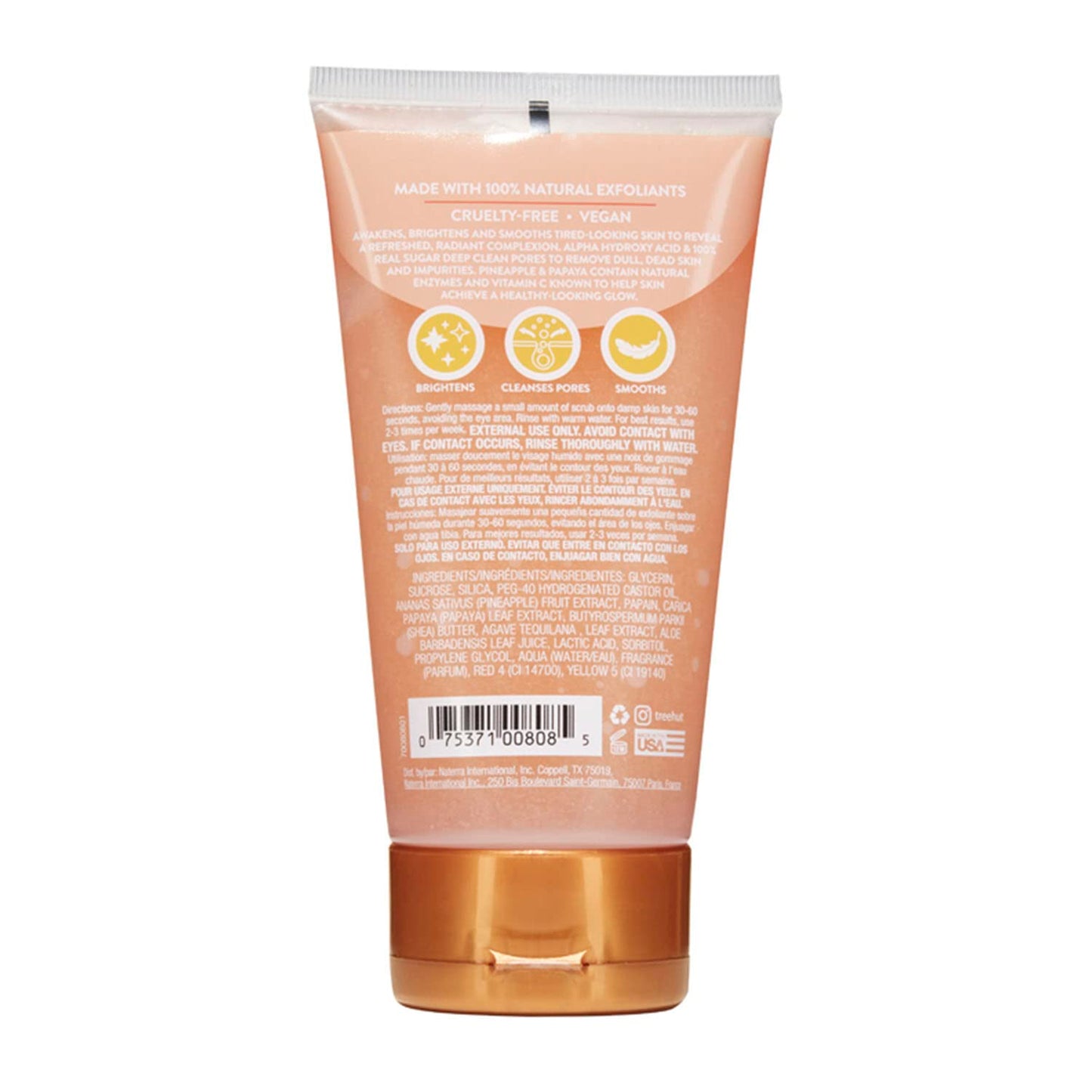 Tree Hut Brightening Pineapple & Papaya Face Scrub, 7.4 oz