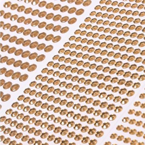 Self Adhesive Face Gems Rhinestone Stickers 5 Sheets