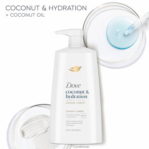 Dove Ultra Care Coconut & Hydration Conditioner for Dry Hair with Jojoba and Sweet Almond Oils, 25.4 oz