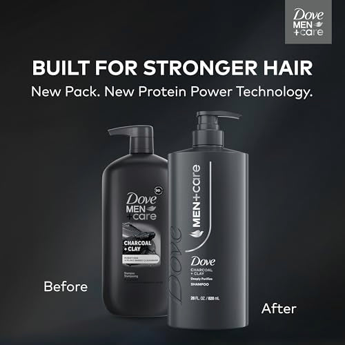 Dove Men+Care Charcoal + Clay 2-in-1 Shampoo, 28 fl oz