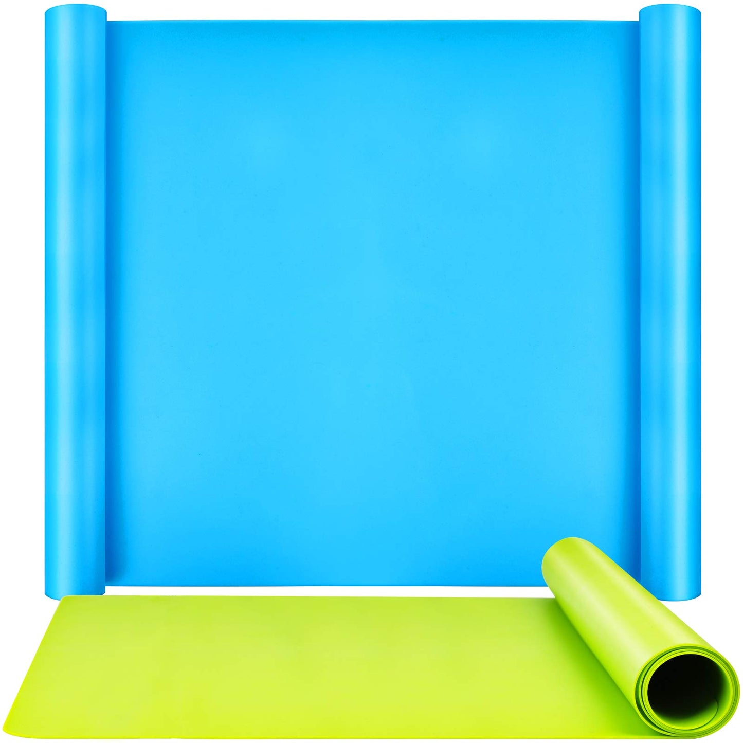 LEOBRO Silicone Mat for Resin Molds, 2 PCS 23.4”x 19.5”Large Silicone Mats for Resin Casting Molds, Thick Nonstick Silicone Mats for Crafts, Epoxy Resin, UV Resin, Silicone Painting Clay Mat