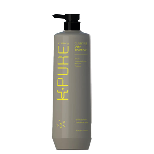 Clarifying Deep Shampoo by K-Pure, Sulfate & Paraben Free, Purifying Shampoo for Buildup Removal, Deep Cleansing for Oily Scalp, Color & Keratin-Treated Hair, Pre-Treatment for Smoother, Stronger Hair