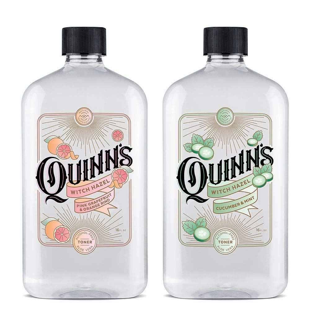 Quinn’s Alcohol Free Witch Hazel Pink Grapefruit & Orange Rind 16 oz. & Quinn’s Alcohol Free Witch Hazel Cucumber & Mint 16 oz.