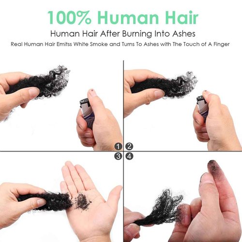 Afro Kinkys Bulk Human Hair for Permanent Micro Locs/Twists/Braids/Repair MChocolate Brown 4C Afro Kinky Curly Bulk Human Hair 12 Inch 50g/pack