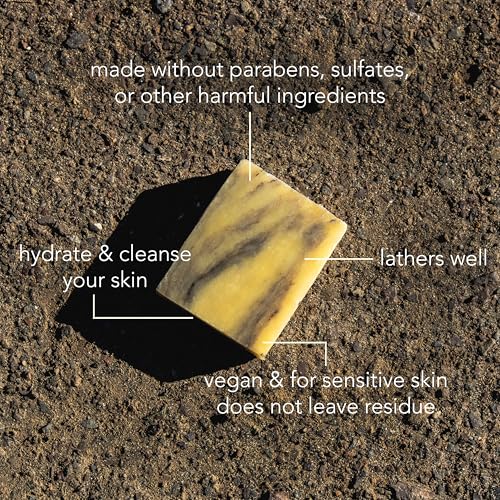 Patchouli & Orange Soap Bar (3 Pack), Vegan Patchouli Bar Soap For Dry & Sensitive Skin, Handmade with Organic Ingredients, Naqee Skin