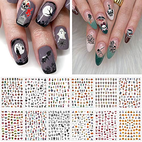 Christmas Nail Wraps Sticker Decals EBANKU Nail Polish Strips with Nail File Full Wraps for Women Girls Holiday Party Nail Decoration (8 Sheets Christmas)