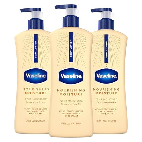 Vaseline Intensive Care Nourishing Moisture Body Lotion, 3 Pack