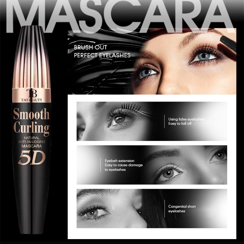 Boxveria Waterproof 5D Silk Fiber Mascara - Lengthening & Smudge-Proof