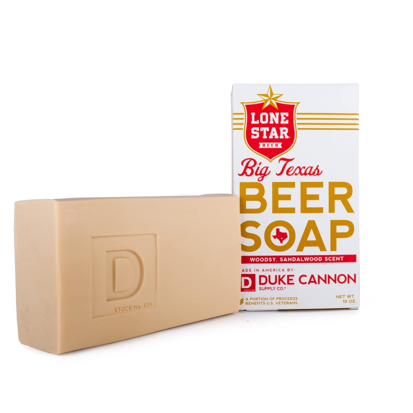 Duke Cannon Supply Co. Big Texas Beer Soap - 10oz | Made with Lone Star Beer | Woodsy Sandalwood Scent | Superior Grade Soap | 3 Pack