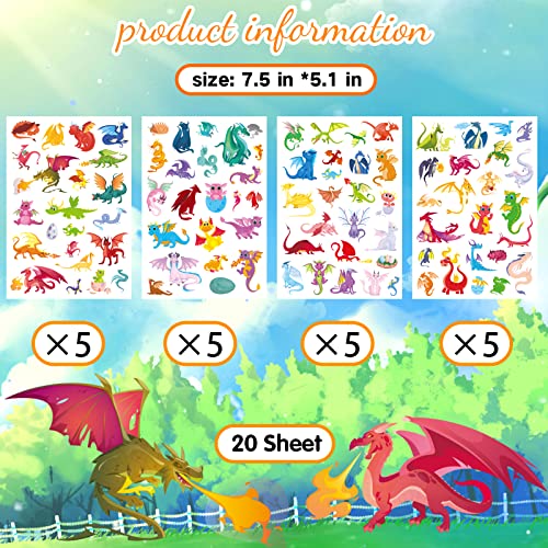 Dragon Temporary Tattoos Party Favors - 355pcs