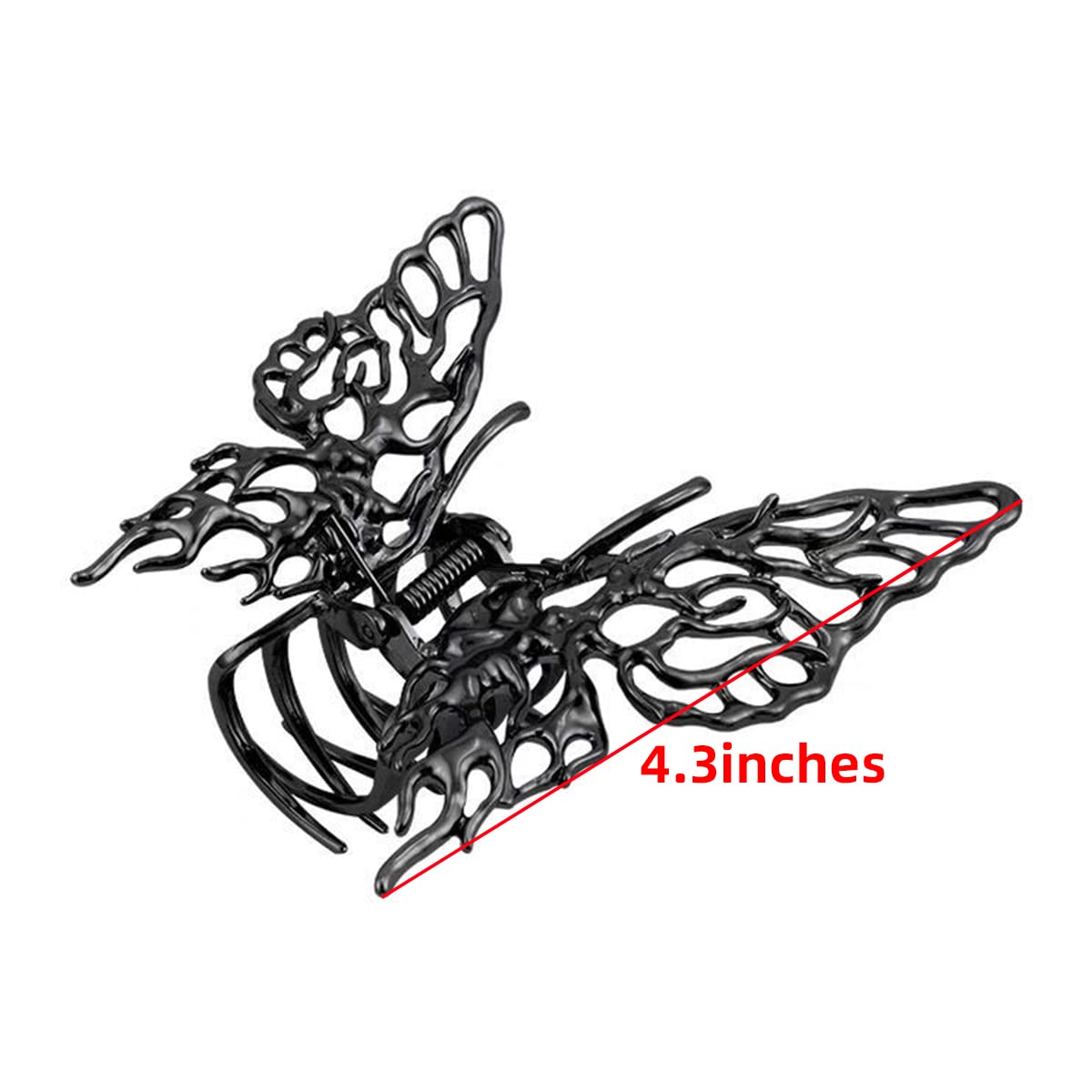 Butterfly Claw Clip for Women Metal Hair Clips Cute Sparkling Hair Clip Non-Slip Black Crab Thick Hair Thin Hair Jaw Clips Cute Hair Accessories Hairpins Supplies