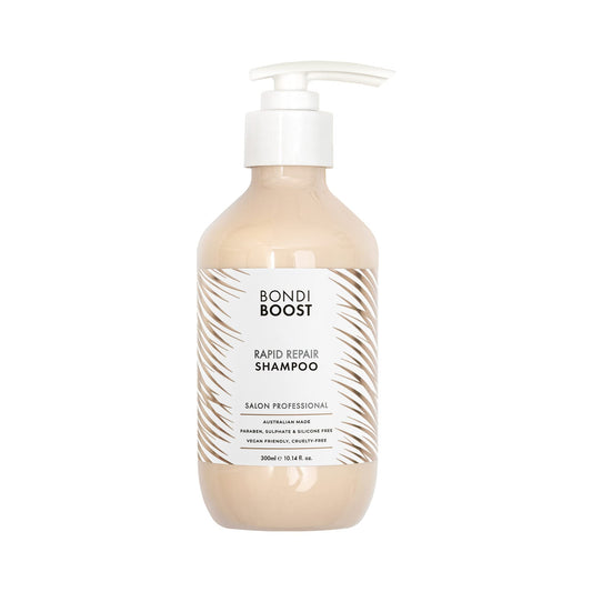 BONDIBOOST Rapid Repair Shampoo 10.14 fl oz - Restores Dry, Damaged, & Brittle Hair - Gentle Cleansing - Repair Split Ends + Seal Hair Cuticles - Sulfate Free - Vegan/Cruelty-Free - Australian Made