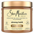 SheaMoisture Strong Hold Styling Gel+Flaxseed Jamaican Black Castor Oil Gives Controlled Style,AllDay Hold,Infused With Castor Seed Oil,SheaButter & Indulgent Scent ParabenFree AntiFrizz Hair Gel 15oz | Jamaican