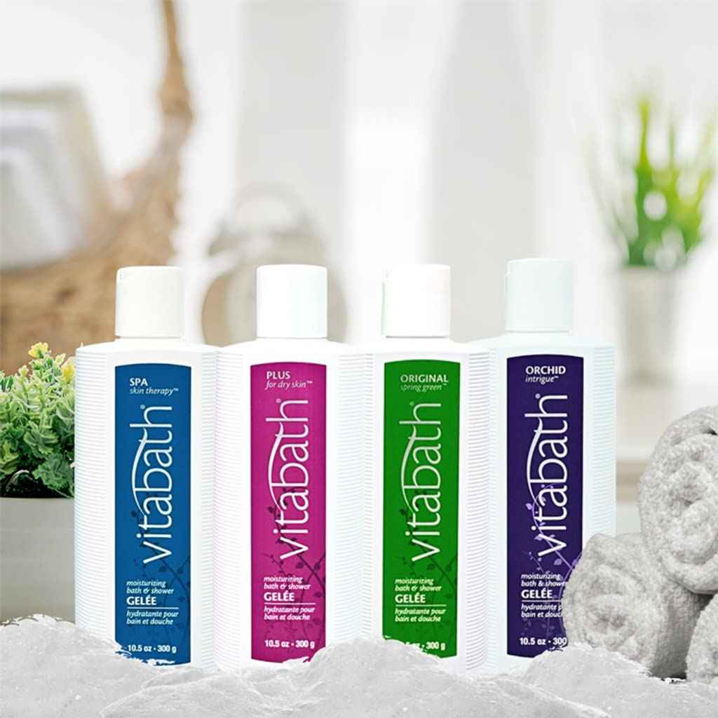 Vitabath Original Spring Green Moisturizing Bath & Shower Gel Wash Intoxicating Botanical Skin Rejuvenation, Hydrating Dry Skincare, Body Cleanser & Foaming Gelee - 10.5 oz