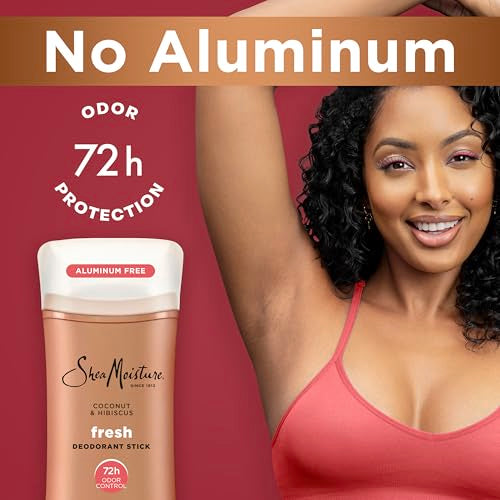 SheaMoisture Coconut & Hibiscus Deodorant Stick 2.6 oz - Aluminum-Free, 72H Freshness