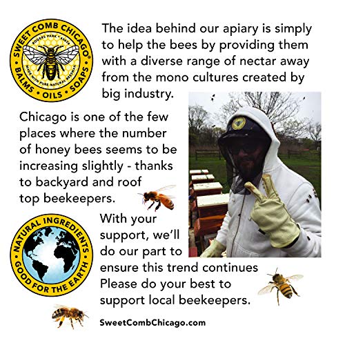 Sweet Comb Chicago: Beeswax Beard Conditioner, Strong Hold for Your Beard, Strengthens & Softens Beards & Mustaches - Leave in Conditioner Wax for Men
