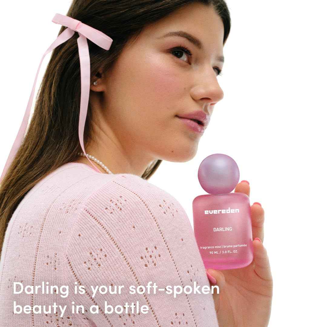 Evereden Fragrance Hair and Body Mist - Darling: Clean and Vegan Collectible Hair and Body Spray for Teen Girls - Amplify Your Self Expression with Iconic Scents in Aesthetic Bottles