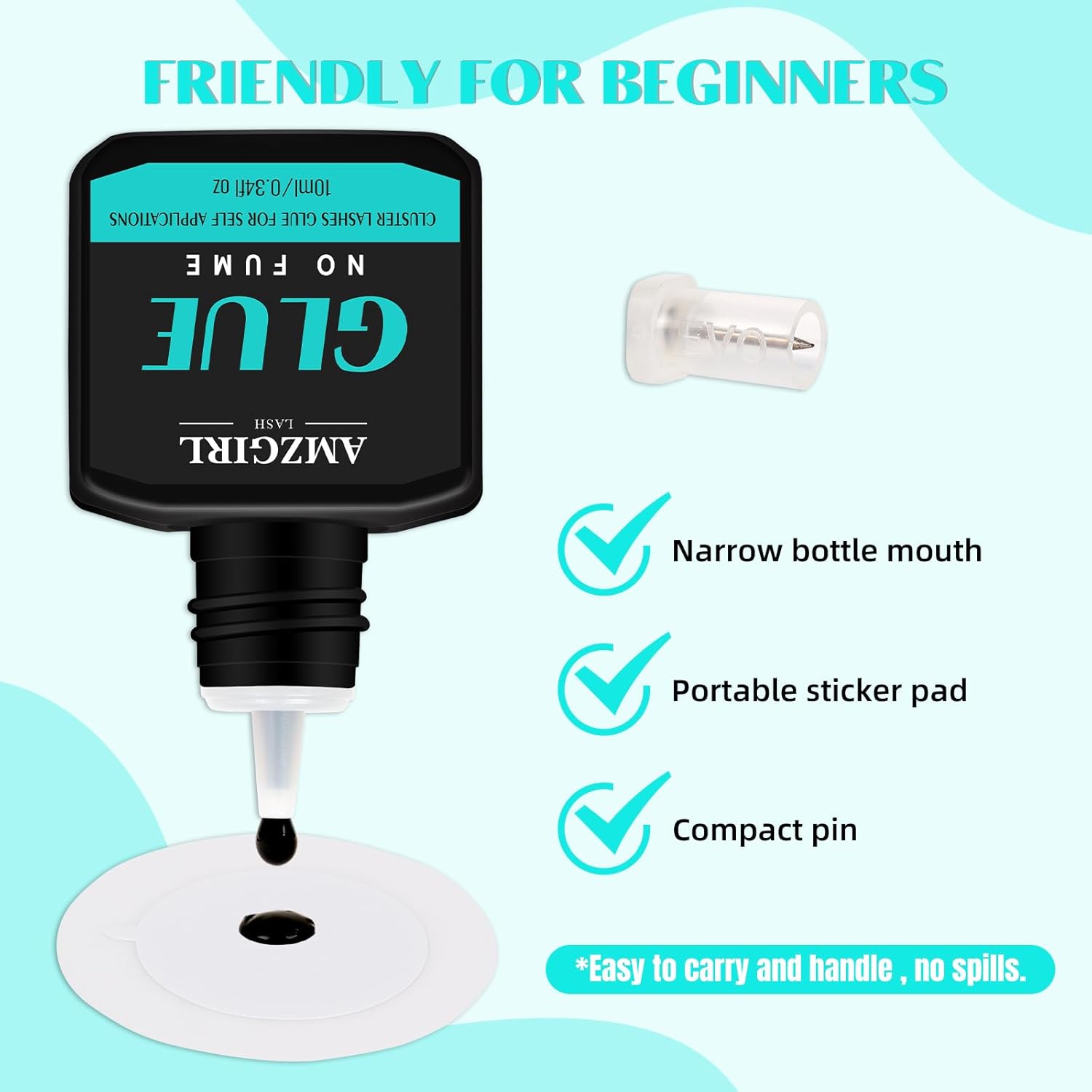 Lash Bond and Seal Eyelash Cluster Glue House of Lash Clusters Mascara Wand Glue 10ml Long Lasting 72 Hours Black Cluster Lash Glue + Lash Seal 2 in 1 Lash Clusters at Home By AMZGlRL(Black)