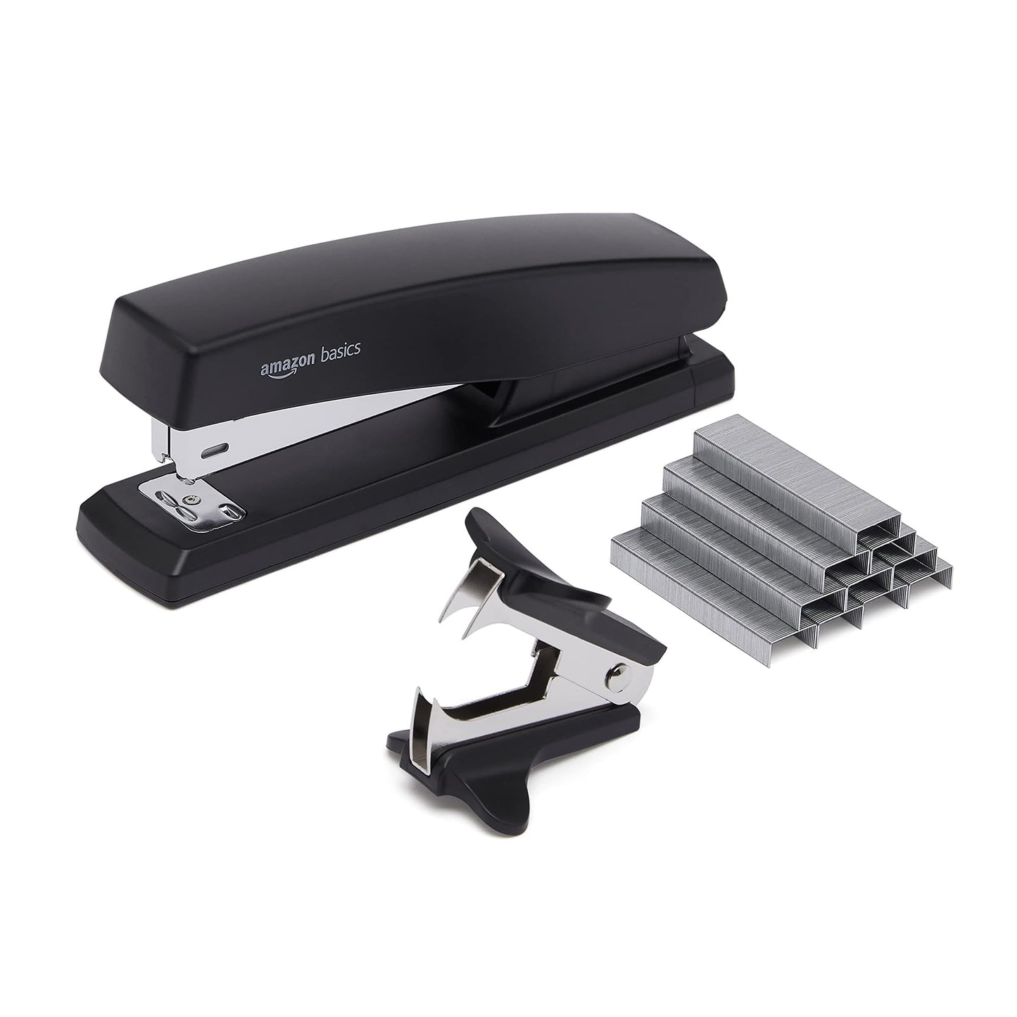 Amazon Basics Stapler Value Pack Including Staples and Staple Remover, 3 Pack, Black