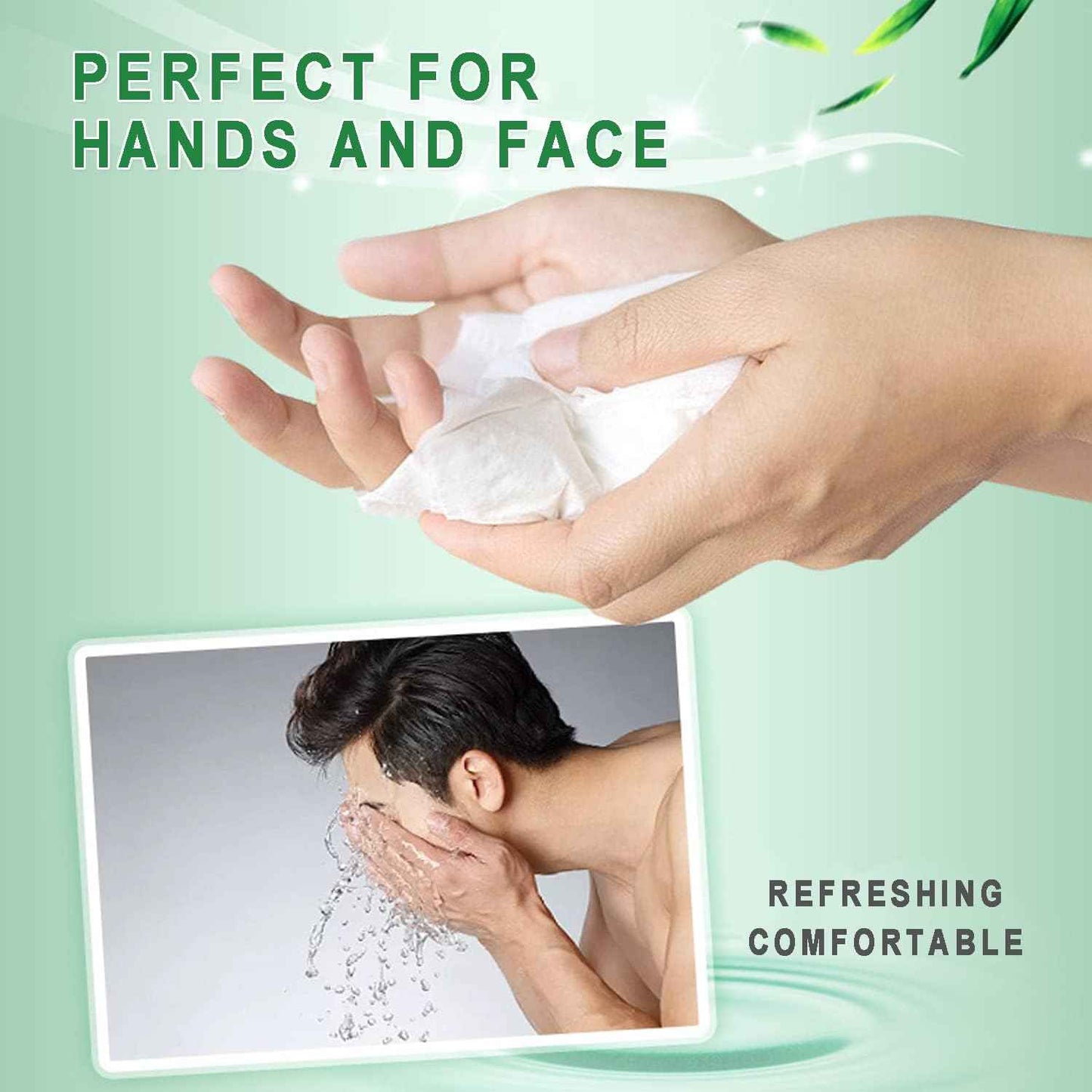 Gisdo 300 Pack Green Tea Wet Wipes Bulk for Homeless, Clean Face Hands Quickly, Green Tea Wet Wipes Bulk for Homeless, Perfect for Hiking Camping Travel Outdoor