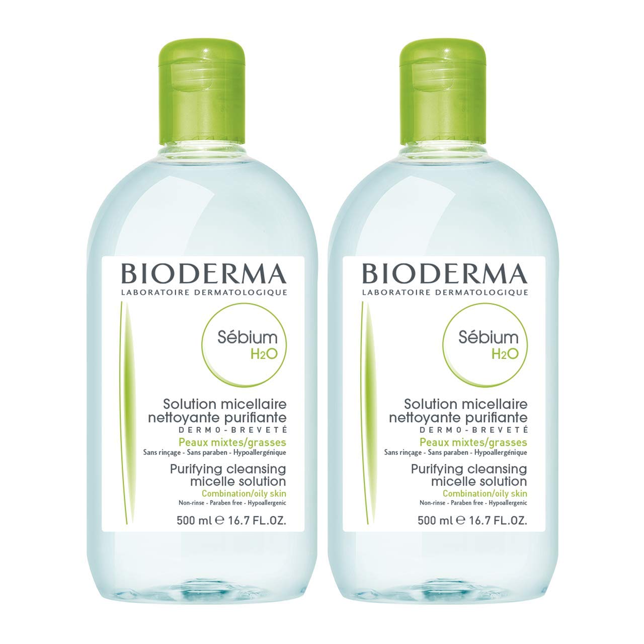 Bioderma - Sébium H2O - Micellar Water - Cleansing and Make-Up Removing - for Combination to Oily Skin 33.4 Fl Oz