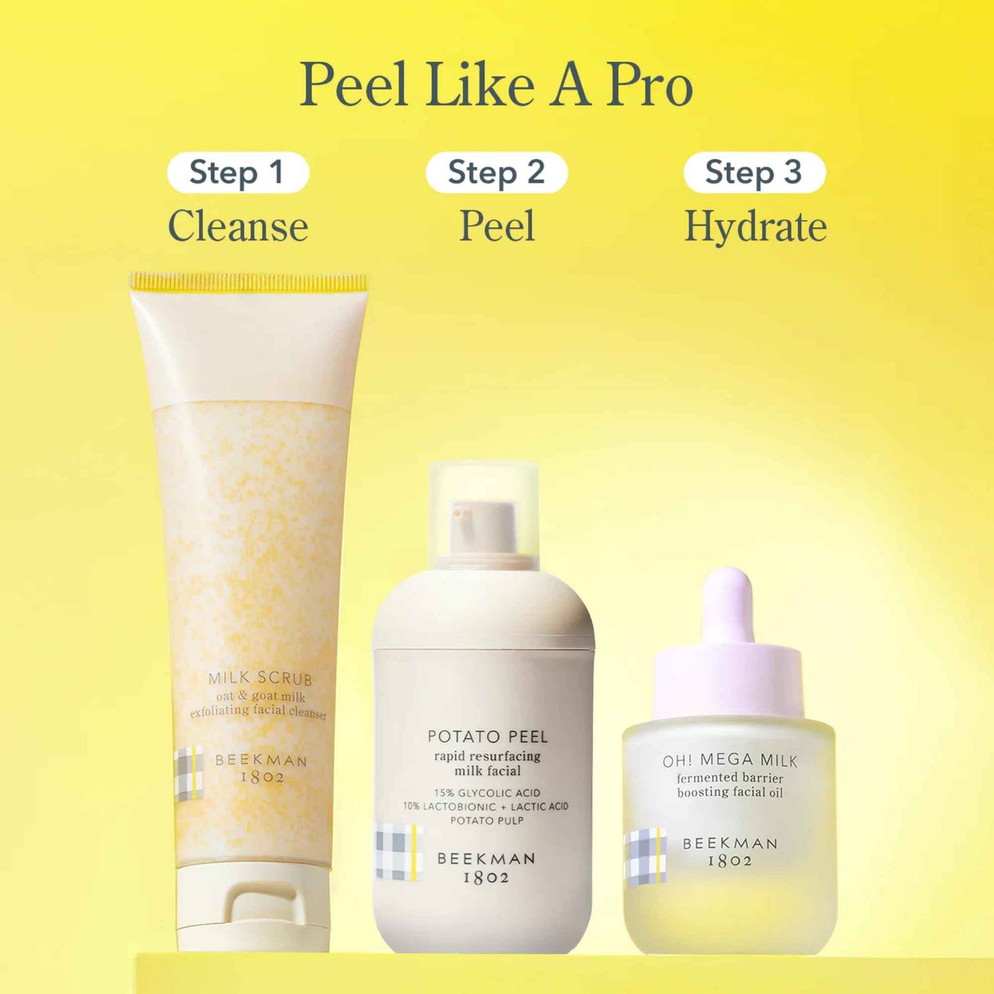 Beekman 1802 Potato Peel - 1.69 fl oz - Fragrance Free - Rapid Resurfacing Milk Facial - At-Home Peel - Visibly Reduces Appearance of Fine Lines & Dark Spots - Good for Sensitive Skin - Cruelty Free