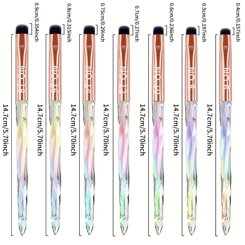 French Tip Nail Brush Size 10 - Gel Polish Cleanup Tool