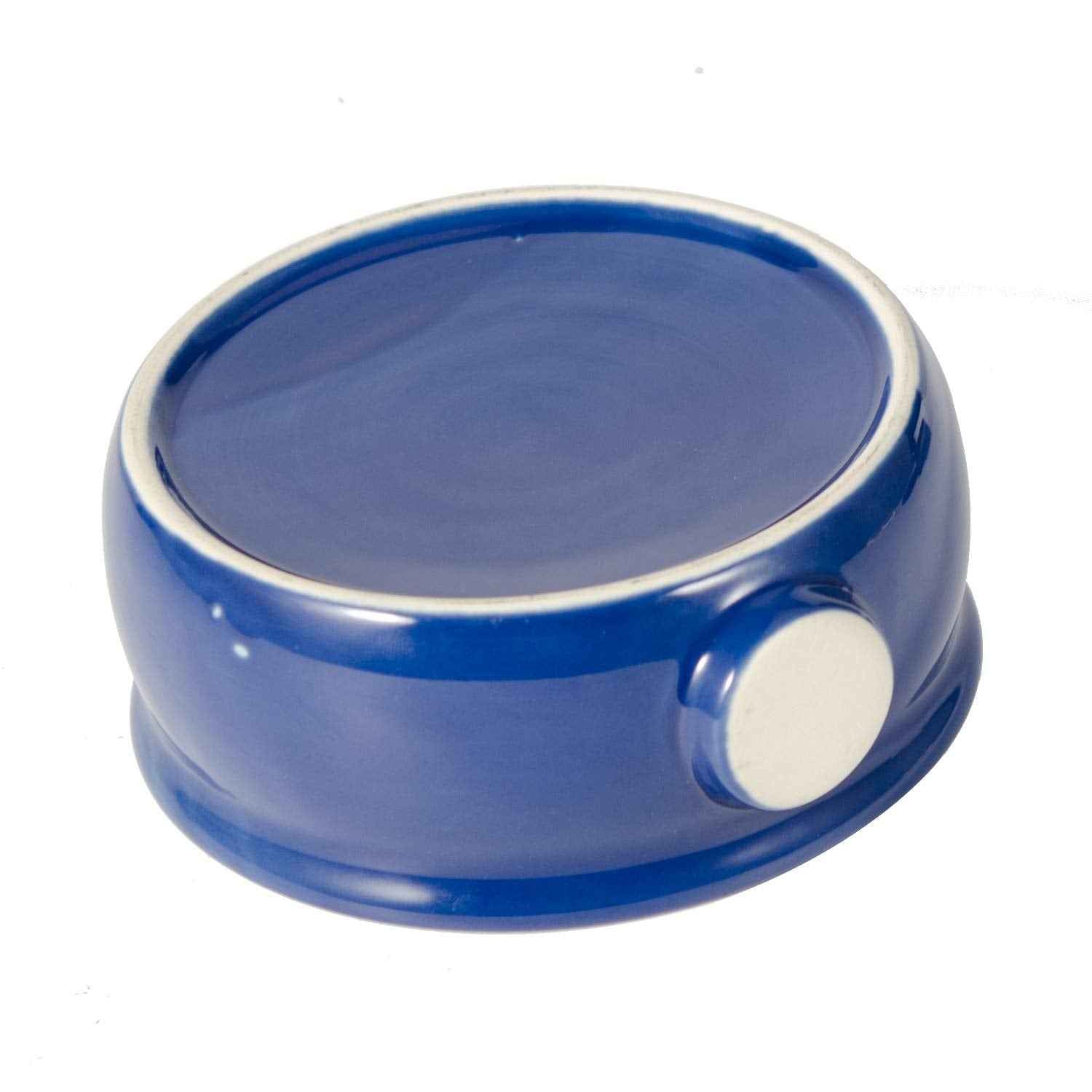 Grandslam Shaving Soap Bowl for Men, Wide Mouth, Ceramic, Easier to Lather and Clean, Non-slip Handle, Handmade Pottery Cup for Soap and Cream