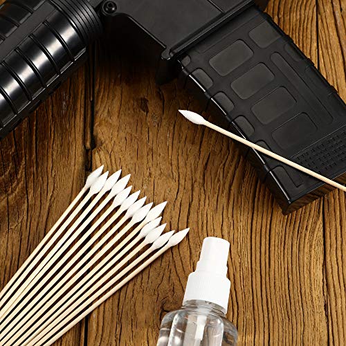 Norme 6 Inch Long Cotton Swabs with Pointed Tips - 500 Pcs Wooden Handle Cleaning Buds for Makeup, Face, Electronics and Nail Care