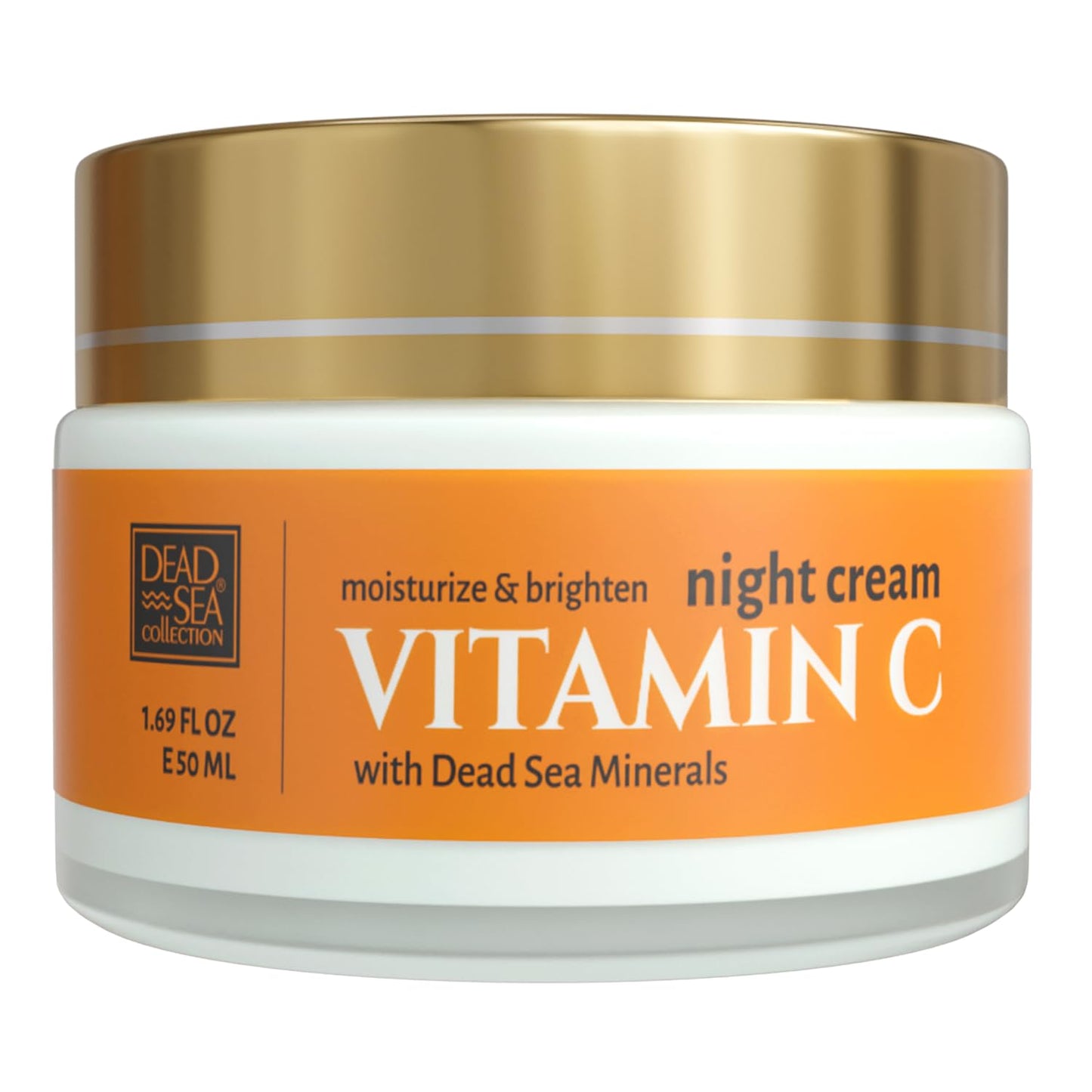 Dead Sea Collection Vitamin C Moisturizing Night Cream - Face Cream with Vitamin C - Firming Cream with Dead Sea Minerals and Vitamin C - 1,69 Fl. Oz