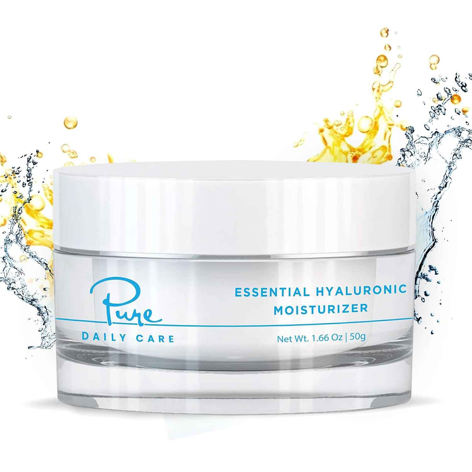 Pure Daily Care Essential Hyaluronic Moisturizer (1.66 Oz) - Hydrating Silicone-Free Daily Clean Beauty Face Cream For All Skin Types