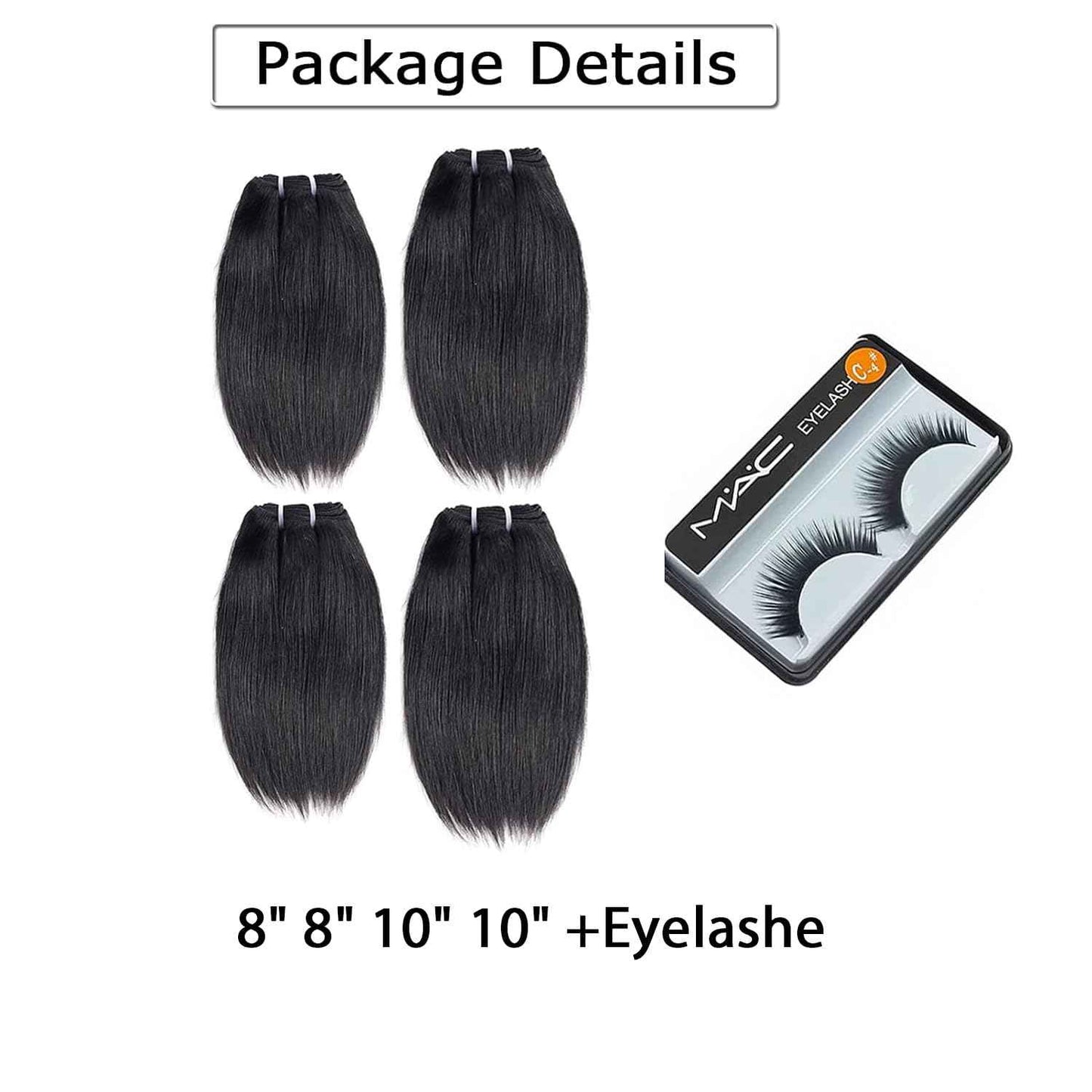 Liang Dian Straight Bundles Human Hair 8 8 10 10 Inch Natural Color Bundles Human Hair 12A Brazilian Virgin Hair 100% Unprocessed Quick Weave Hair Bundles