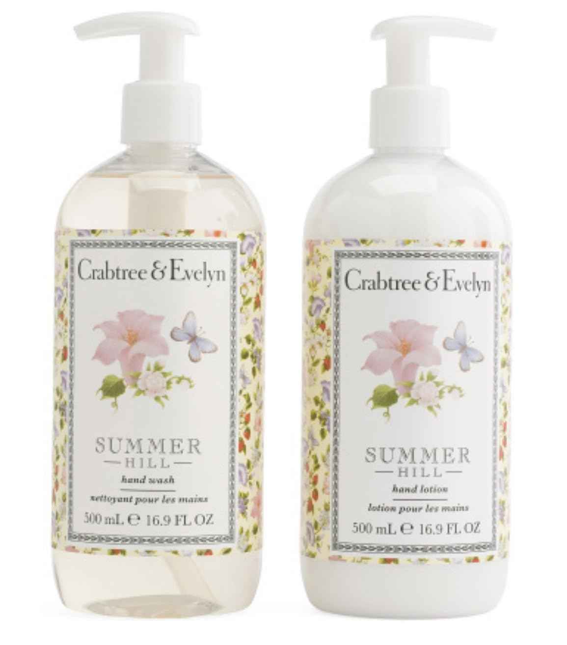 Crabtree & Evelyn Summer Hill Hand Wash and Hand Lotion 2-Pack Set