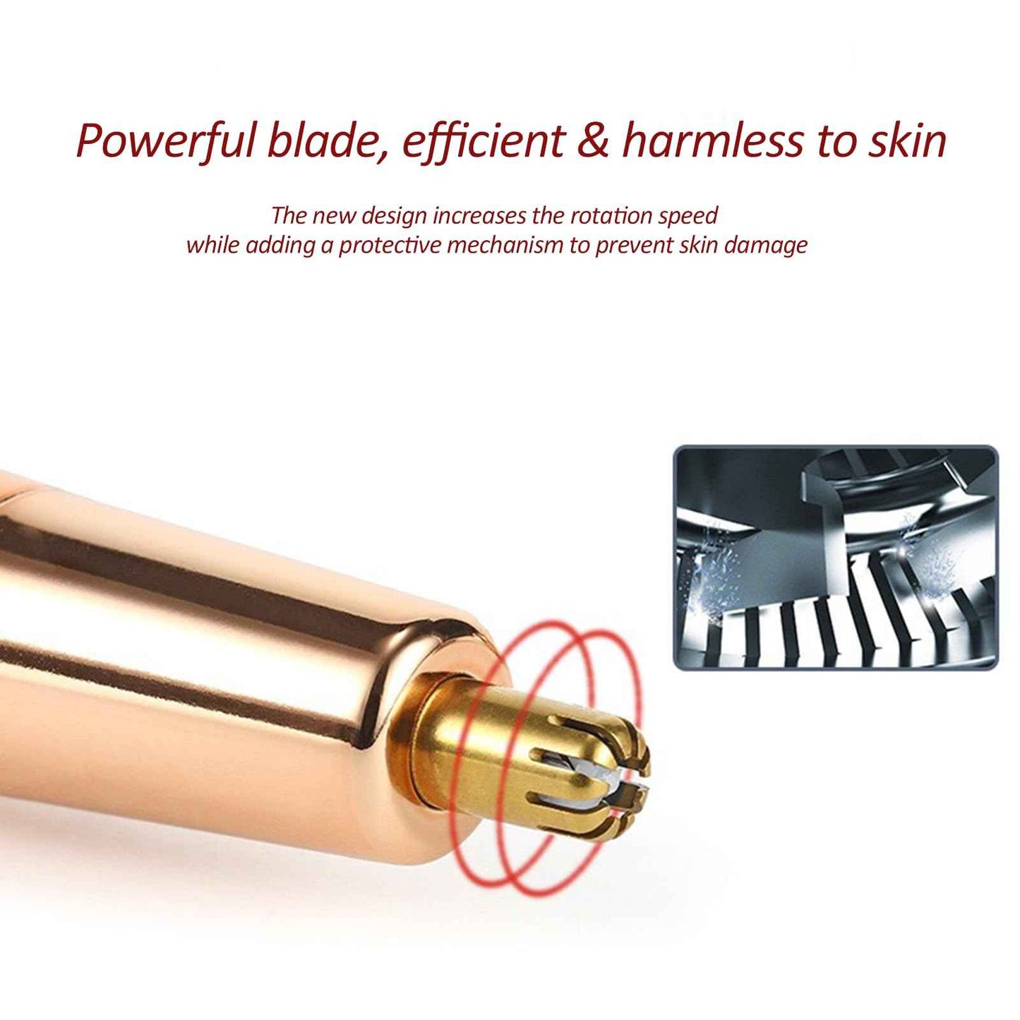 Serfoxd Facial Hair Remover for Women Face, 4 in 1 Electric Eyebrow Trimmer for Nose Neck Leg Arm Armpit Bikini Hair with USB Cable